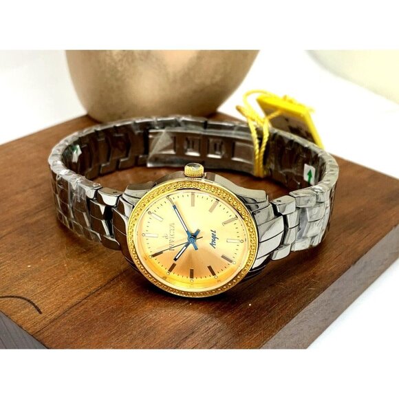 Invicta Women's Watch 14911 Angel Quartz Gold Dial Gray Ceramic Band 32mm - Picture 9 of 14